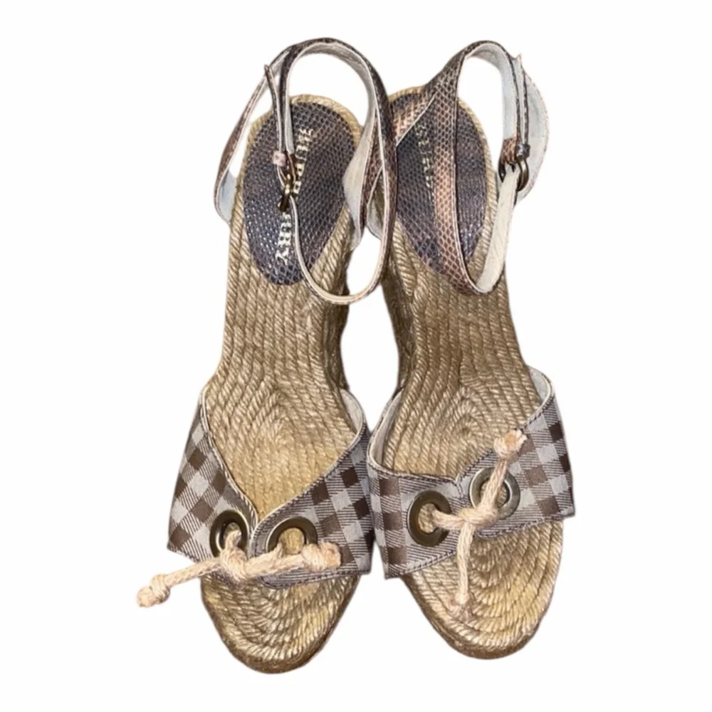 Burberry Brown Checkered Women's Sandals